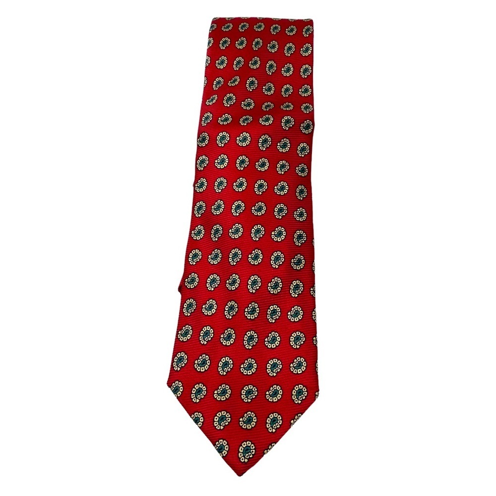 Polo by Ralph Lauren Red with Green Paisley Necktie